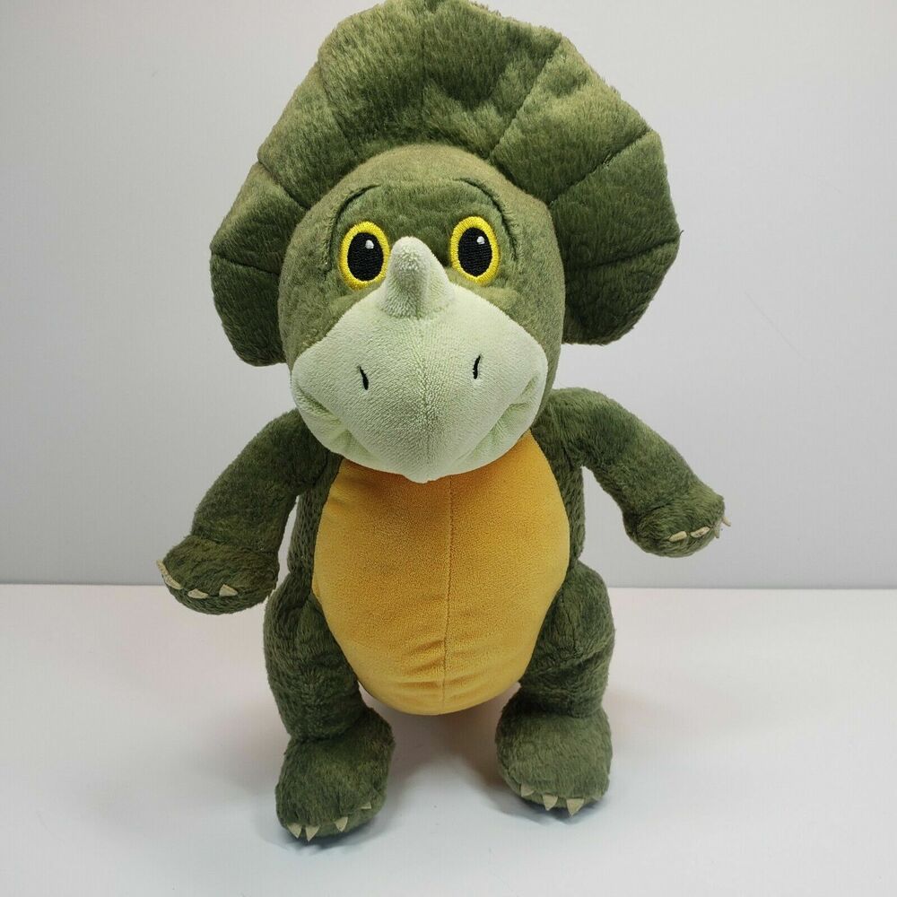 Kohls Cares Green Dinosaur Triceratops Stuffed Animal Plush Toy 13"